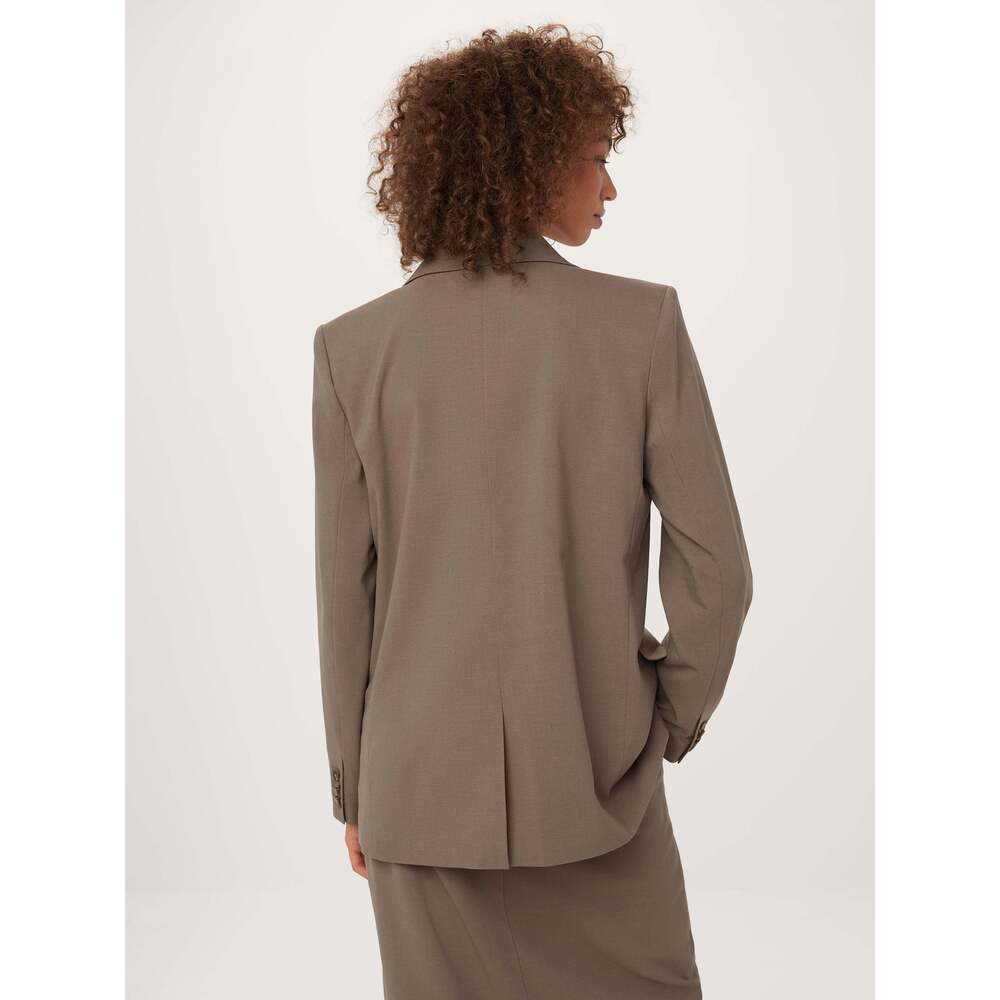 Frank And Oak The Relaxed 2-Button Blazer in Dark Taupe Size XS - Picture 3 of 10